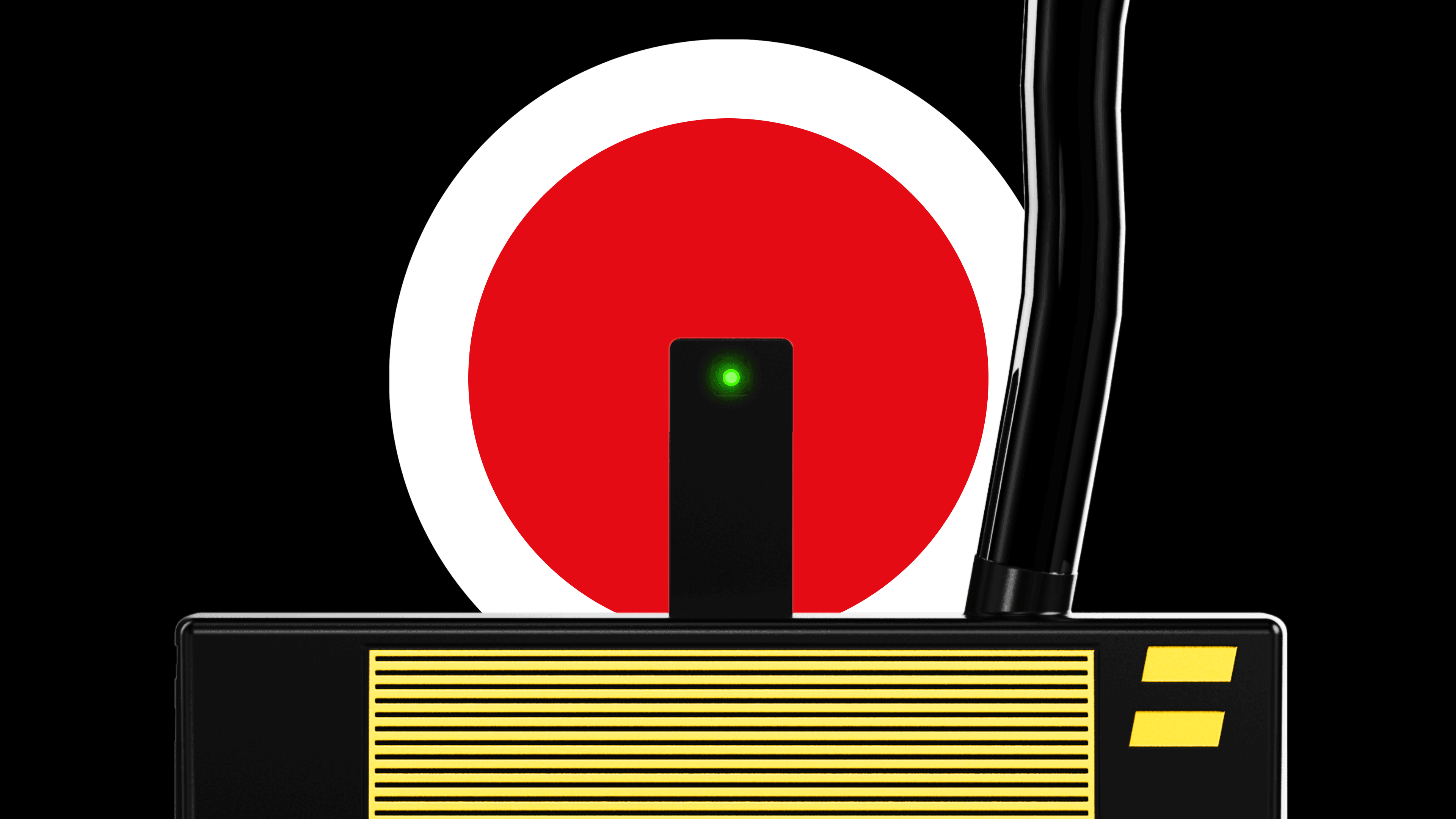 Animation connecting the eye's focus with the laser-defined target